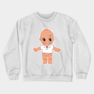 I heart my cat kewpie baby Crewneck Sweatshirt